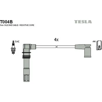 Zapalovací kabel Sada kabelů pro zapalování TESLA T004B