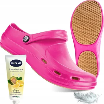 Pracovní obuv Pracovní obuv pantofle Magros KLAPKY ATESTOVANÉ FITCLOG BASIC 001 RŮŽOVÉ OB SRC velikost 36