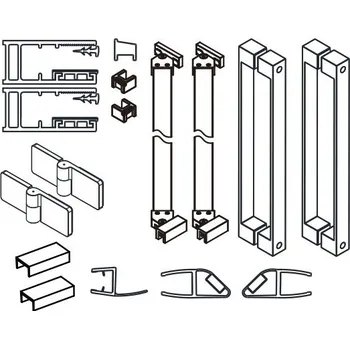 GELCO TRINITY komponenty čtvrtkruhové zástěny, černá mat, pravé (GT65RB)
