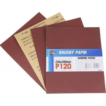 Brusný papír Papír smirkový P120 10 ks – 230 × 280 mm
