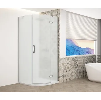 Gelco TRINITY CHROME čtvrtkruhový sprchový kout 900x900mm, matné sklo, pravé GT6590MR-CH
