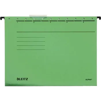 Karton PP Závěsné papírové desky LEITZ Alpha zelené, 25 ks