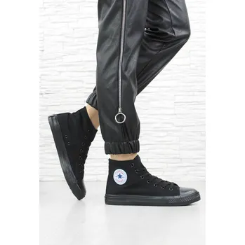 Dámské tenisky Minke Černé kotníkové plátěnky 3918-1ALL.B Velikost: 40