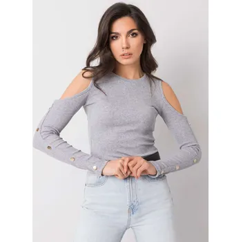 Šedá halenka s výřezy RV-