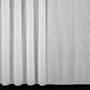 Záclona Kusová záclona voálová LYRA BD22395, nopky, hrubší struktura, s řasicí páskou a olůvkem, jednobarevná bílá, výška 130 cm x šířka 400 cm (na okno)