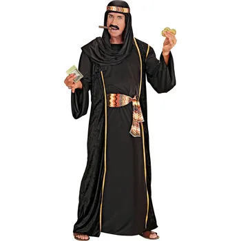 Karnevalový kostým Pánský černý kostým arabský šejk - XXL