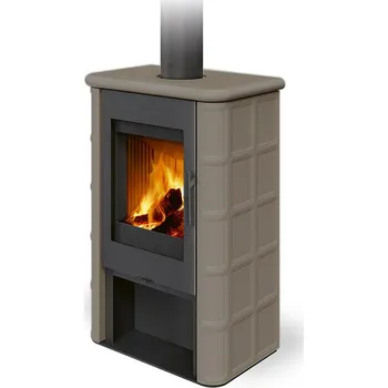 Krbová kamna ROMOTOP SIENA N 02 keramika silver 54505 - kachlová krbová kamna