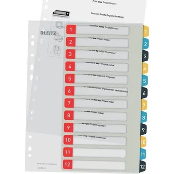 Plastový rozlišovač Leitz Cosy,barevný,1-12 484.105