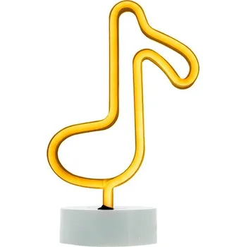 Dekorativní LED neon na stojanu Nota bílá