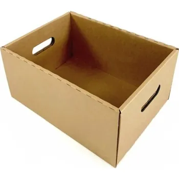 Úložný box Skladovací box - 400x297x190 mm Hnědá 10 ks