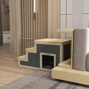 Schody a rampa pro psa Schody pro psy 2v1 79 x 38,5 x 45 cm | přírodní