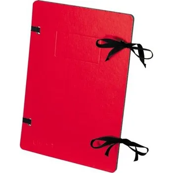 Spisové desky s ražbou a tkanicí EMBA - červené, 1 ks 321.925
