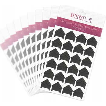 Fotoalbum Rohy pro vlepování fotografií, 240 ks, ČERNÉ