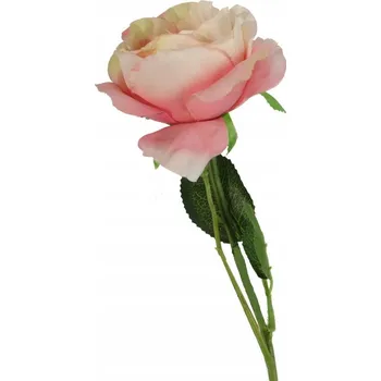 umělá květina Umělá růže jednotlivá světle růžová květina pro ozdobu kytic a vazeb