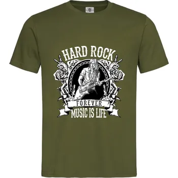 Pánské oblečení Tričko Hard Rock | Forever Druh: Pánské, Barva: Khaki, Velikost: M