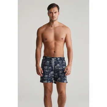 Pánské plavky PLAVKY GANT ISLAND PRINT SWIM SHORTS EVENING BLUE