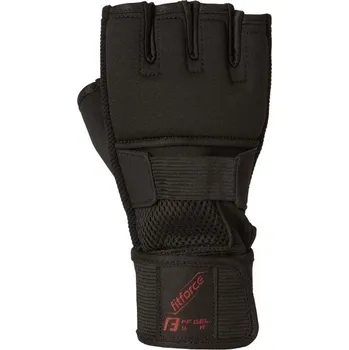 Cyklistické rukavice Gelové bandáže Fitforce GEL GLOVES L Černá, Červená