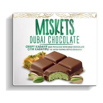 Čokoláda MISKETS Dubajská čokoláda s pistáciemi 100 g