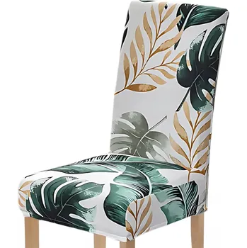 Potah na židli POTAH NA ŽIDLI Elastický Univerzální BÍLÝ s motivem MONSTERY