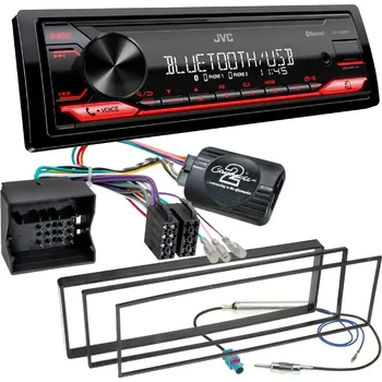 Auto Hi-Fi Autorádio PEUGEOT 207 JVC KD-X282BT Bluetooth s instalační sadou a ovládáním volantu