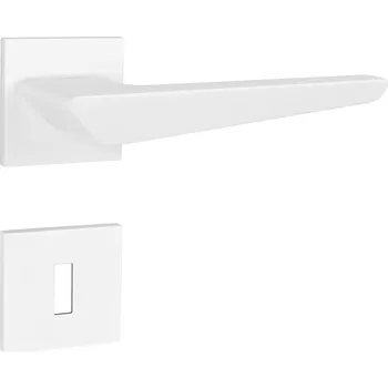 Dveřní kování TI - TIGA - HR 4154Q 5S rozety BBQ, klika/klika WS - Bílá matná (152)