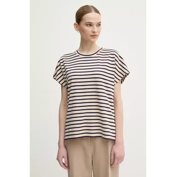 Pánské tričko Tričko Marc Aurel béžová barva, 7677-7000-73858 7677.7000.73858 80C, vel. 38