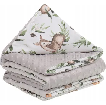 Dětská deka BABYMAM OBOUSTRANNÁ DEKA MINKY BAVLNA 75x100 CM