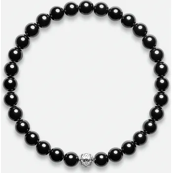 Náramek NÁRAMEK ONYX, 6MM, stříbrná - L