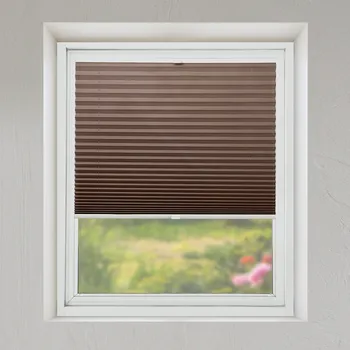 FOA Plisé roleta Classic, Průsvitná, Kávová, P 023 Strana ovládání_barva profilu_ALZA: Bílý profil, Levá strana ovládání, Montáž_ALZA: Zavěšení - bez vrtání s EXTRA háčky, Šířka_x_Výška_ALZA: , 52 x 120 cm