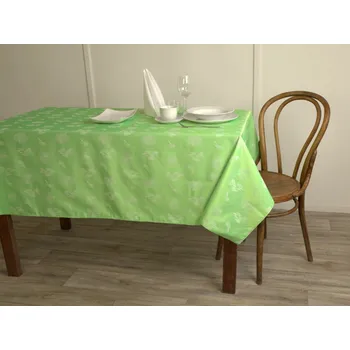 ubrus HEDVA ČESKÝ BROKÁT Ubrus Odaska SNĚŽENKY světlé zelená Rozměr ubrusu: standard 120x140