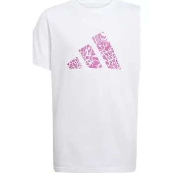 Dívčí tričko adidas ANIMAL LOGO 140 Bílá, Růžová