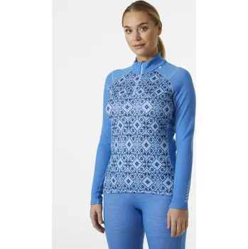 Dámské tričko Funkční triko HELLY HANSEN 49410 554 W LIFA MERINO MIDW GRA 1/2 ZIP Velikost: L