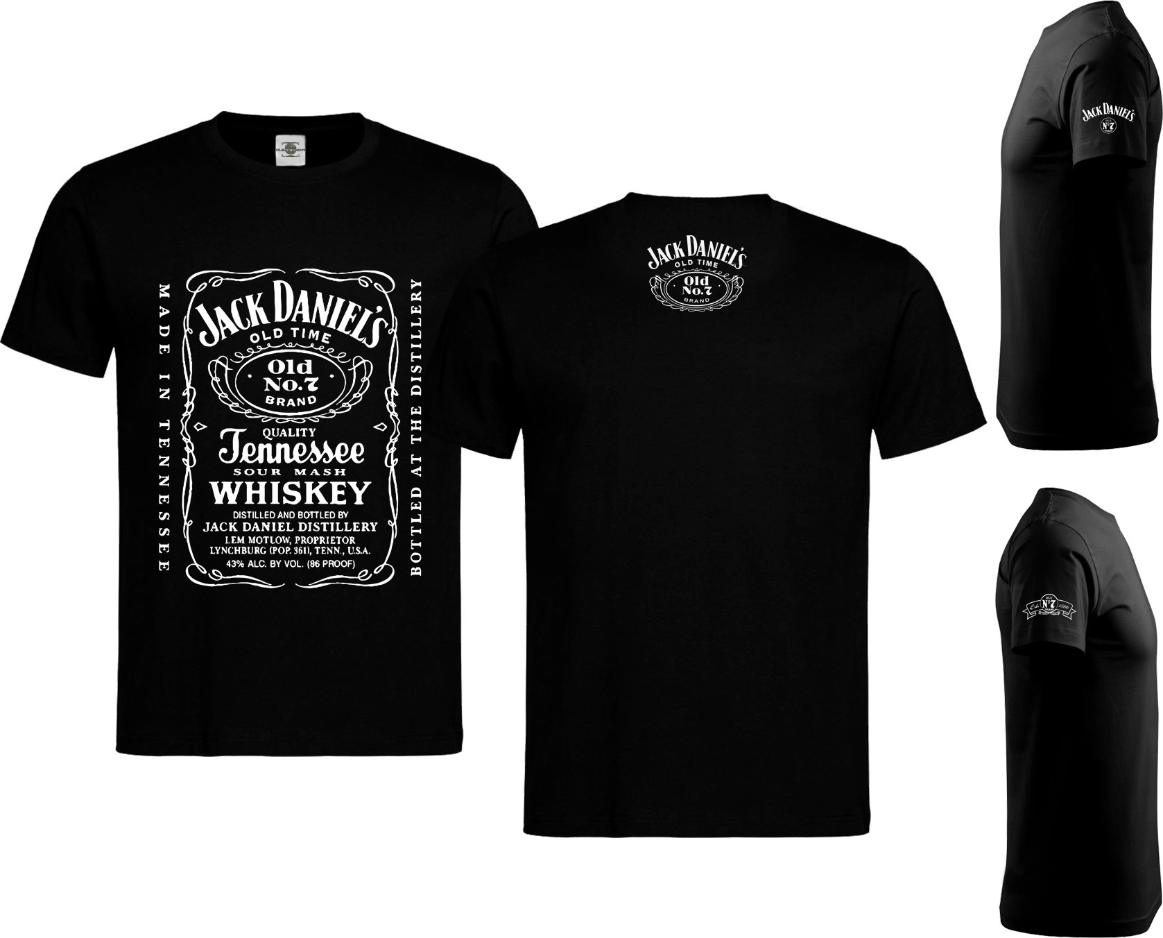 Tričko Jack Daniel's Druh: Pánské, Barva: Černá, Velikost: XL