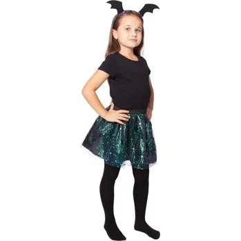 Karnevalový kostým Sada čarodějnice se sukní tutu a čelenkou s netopýřími oušky