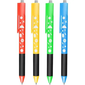 EASY VENTURIO Kuličkové pero, modrá semi-gel náplň, 0,7 mm, červené-žluté-modré-zelené