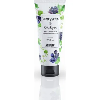 Vlasová regenerace Anwen, Maska na vlasy so strednou pórovitosťou Hrozno a keratín 200 ml