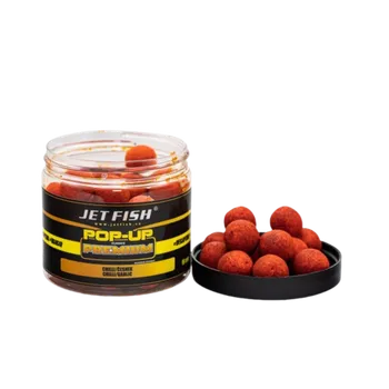 Boilies JetFish Jet Fish Premium clasicc POP-UP CHILLI ČESNEK 16mm 60g