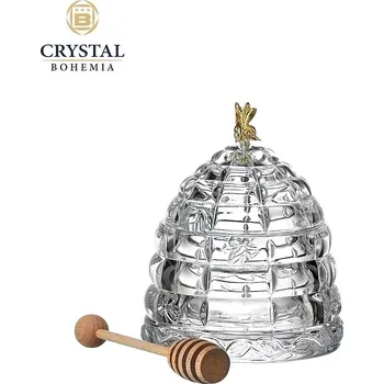 Nádoba na med Crystal Bohemia dóza na med 118 mm
