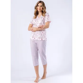 Pánské pyžamo Pyžamo Leveza 1568 Gaja kr/r M-2XL růžová světle lila M