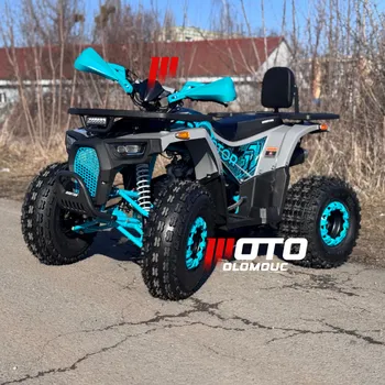 Dětská tříkolka Dětská čtyřkolka - ATV Raptor 125cc Barton Motors 3-rychlostní poloautomat + zpátečka černo-modro-žlutá