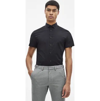 Pánské oblečení Celio Košile slim Daslim 1031122 Černá XL