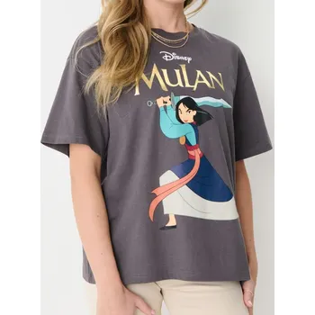 Dámské oblečení Sinsay - Tričko Disney Princess - šedá - 774BB-90X - 774BB-90X-XXS