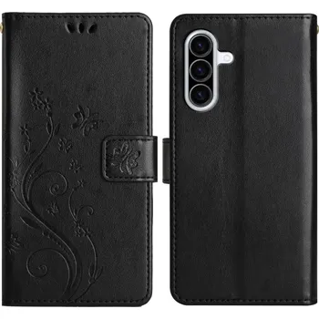 Pouzdro na mobilní telefon Flowers knížkové pouzdro na Samsung Galaxy A36 5G - černé