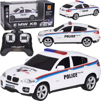 RC model auta RC Autíčko BMW X6 Policie Bílá 1:24