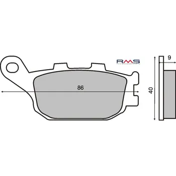 Brzdová destička Brzdové destičky RMS 225100930 organické