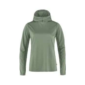Dámské tričko Fjällräven Abisko Sun-hoodie Women Patina Green zelená L