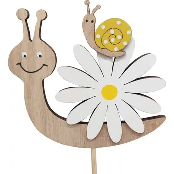 Zahradní dekorace Zapichovátko Šneček s kopretinou 4000101