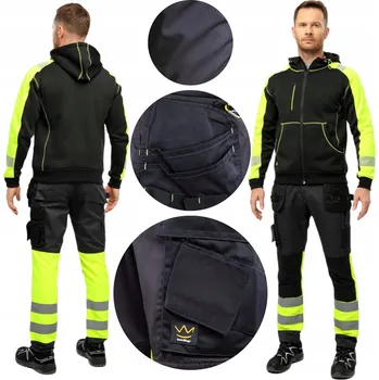 Pracovní obuv Pánské pracovní montérky BOZP reflexní, odolné a pohodlné SAFER 48