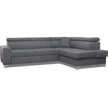 Sedací souprava Rozkládací rohová sedačka LONGER L tmavě šedá