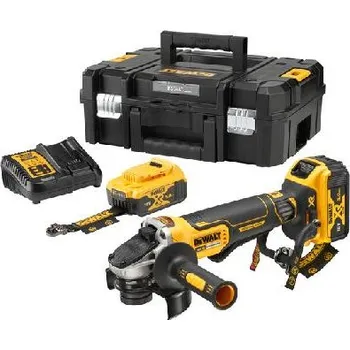 úhlová bruska DeWALT Nářadí - 18V úhlová bruska 125 mm, 2x aku 5,0 Ah XR LANYARD READY, nabíječka DCG406P2LRT